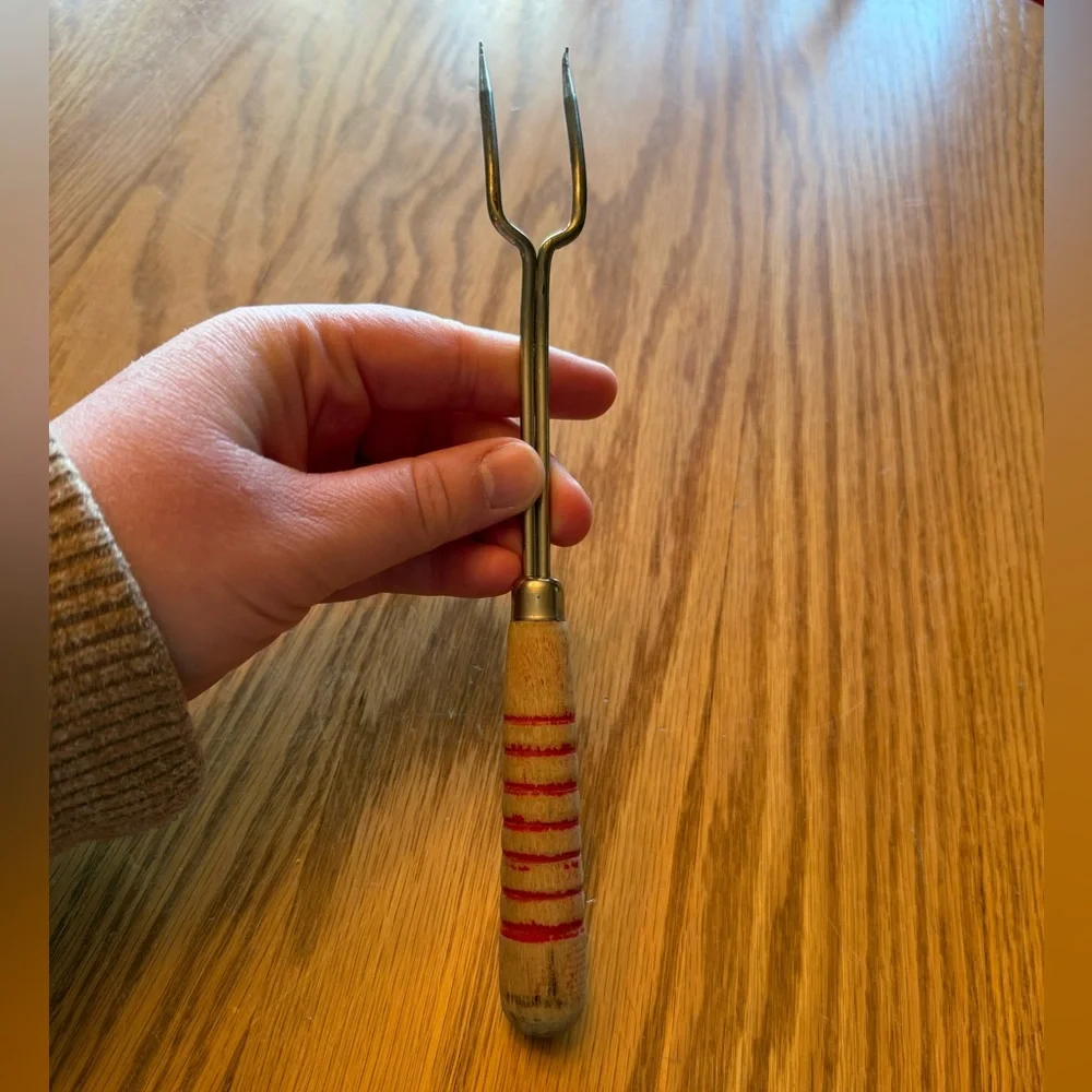 Vintage Steel and Wood Meat/Carving Fork